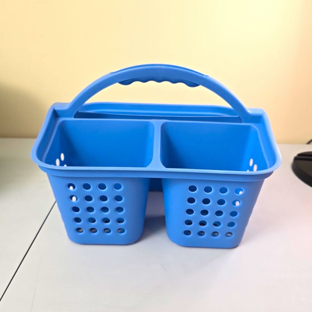 B20 Mainstays by Becky G. & Alejandra Small Portable Shower Caddy, Blue